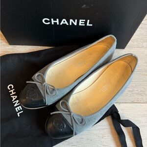 Chanel ballet flats “dr grey” size 6